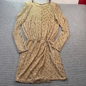 Flounce London Sequin Mini Dress Gold US 6 Disco Glam Party Night Out 70s Style